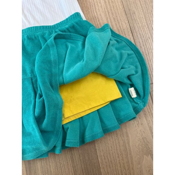 Finding Foxtale Kids White Ruffle Top & Teal Pleated Skort Set Size 8/10 Cotton - Picture 2 of 6